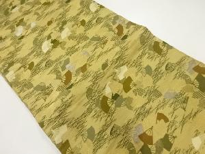 アンティーク　扇模様織出し丸帯（材料）